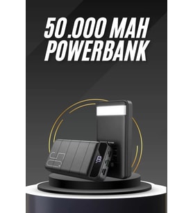 50.000 Mah Led Dijital Göstergeli Usb Çıkışı
