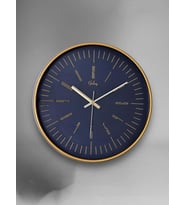 Galaxy 218-A-10 Serisi Eskitme Metal Görünümlü Sessiz Akar Modern Duvar Saati 30 cm (Gold)
