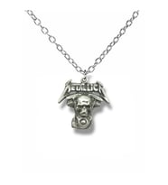 Metallica Temalı Gümüş Renk Unisex Kolye – Rock ve Metal Müzik Takısı