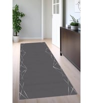 Antrasit Kaymaz Modern Kesme Rulo Özel Ölçülü Yolluk VH001