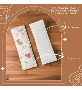 BEZHANE 7 Katlı Yıkanabilir Bebek Sincap Desenli 1 Numara (Beyaz)