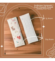 BEZHANE 7 Katlı Yıkanabilir Bebek Sincap Desenli 1 Numara (Beyaz)