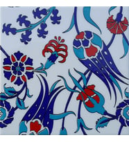 Armada Çini 20x20 Cm SP 105 Lale Çiçek Desen Kütahya İznik Çini Karo