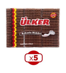 Ulker Petibor Biskuvi Kakaolu 450 Gr x 5 Adet