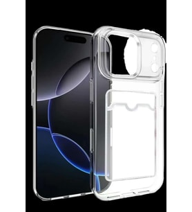 iPhone 17 Pro Max Kart Şeffaf Silikon - Şeffaf