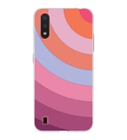Samsung Galaxy A01  Kapak Renk Cümbüşü Tasarımlı Şeffaf Silikon Kılıf