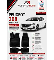 PEUGEOT 308 2021 - 2026 Araca Özel Kauçuk 3D Profesyonel Oto Paspası