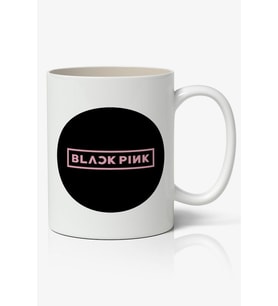 Black Pink Logolu Beyaz Anime Kupa Bardak Sevgiliye Arkadaşa Hediye