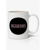 Black Pink Logolu Beyaz Anime Kupa Bardak Sevgiliye Arkadaşa Hediye