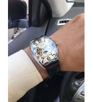 SEWOR WATCH Otomatik Mekanizma Siyah Deri Kordon Kol Saati