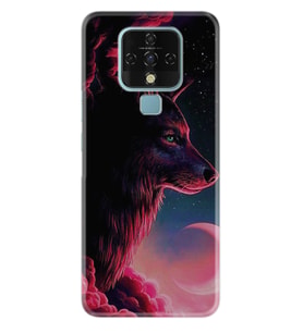 Tecno Camon 16 18P Pova Pova 3 Pova Neo Kılıf Desemli Silikon Wolf and Moon 1380