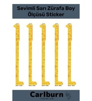 Özel Üretim İz Bırakmayan Çift Taraflı Bantlı Silinebilir Ev Sevimli Sarı Zürafa Boy Ölçüsü Sticker