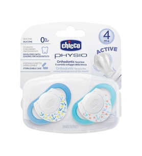 Chicco Chicco Physio Silikon Emzik 4m+ 2'li - Mavi