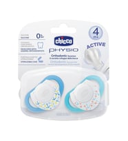 Chicco Chicco Physio Silikon Emzik 4m+ 2'li - Mavi