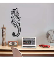 Deniz Atı Silüeti Dekoratif Duvar Sticker, Çıkartma