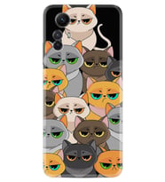 Xiaomi Redmi Note 12S Kılıf Resimli Desenli Silikon Platinium Series Kediler 1885