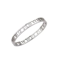 Chavin Roma Rakam Gri Kelepçe Çelik Bayan Bileklik eu14by