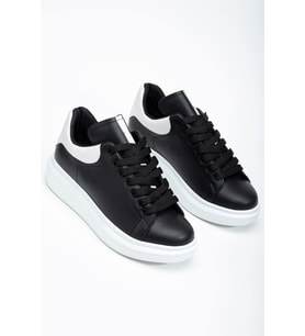 Fersatie Siyah - Beyaz Kadın Sneaker Günlük Ayakkabı (Karışık)