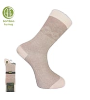 Bambu Erkek Çorabı - Tumaniş - Bej (17104-R8)