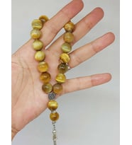 Golden Kaplangözü Taşı 17lik Efe Tesbih 12mm (53358)