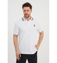 ALEXANDERGARDI Polo Yaka Düğme Detaylı T-shirt (Beyaz)