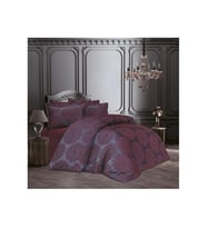 Tiara Bambu Jakar Kumaş Bordo Çift Kiş. Nevresim Takımı Battal Boy 6 Parça 1194