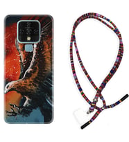 Tecno Camon 16 18P Pova Kılıf Boyun Asklı Rasta Silikon Kartal Uçarken 1718