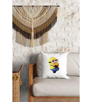 Minyonlar Desenli Çift Yön Dijital Baskılı Dekoratif Kırlent Kılıfı Yastık Kılıfı 39x39cm
