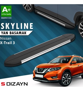 S-Dizayn Nissan X-Trail T32 Skyline Krom Yan Basamak 183 Cm 2014-2022 A+ Kalite