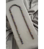 Hematit Doğal Taş Parlak Gökkuşağı Rondela Kesim 6x4mm Dizi [AA]