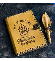 Doğa Severlere İsme Özel Deri Defter (Taba)