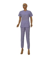 Emel Tekstil Doktor Terikoton Lila V Yaka Yarasa Kol Forma Takım