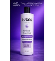 Pycos - Keratin & Argan Etkili Mor Şampuan 500 Ml (Turunculaşma Karşıtı)