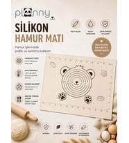 Pionny Büyük Boy Silikon Hamur Matı 35X55cm - Krem