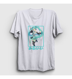 Presmono Unisex Beyaz Miku Hatsune T-Shirt 439443tt (Beyaz)
