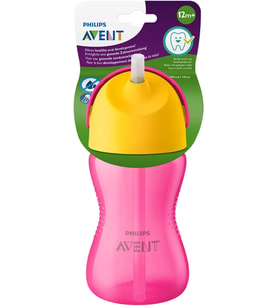 Philips Avent Pipetli Bardak, 12 Ay+, 300 Ml, Desenli, Damlatmaz, Kolay Tutuş, Bulaşık Makinesinde Y