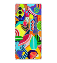 PrintiFy Samsung Galaxy Note 10 ile Uyumlu Retro Color 6  Kamera Korumalı Şeffaf  Kılıf