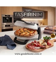 Erato Pizza Makinesi Taşfırınım Lahmacun Makinesi Doğal Taş Tabanlı Fırın BEYAZ