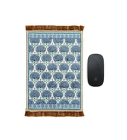 Bursa İpek Mavi Dekoratif Küçük Halı Mousepad