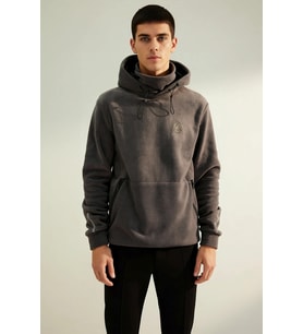 Erkek Kapüşonlu Standart Kol Polar Sweatshirt Fonksiyonel Dayanıklı Kaliteli Konforlu Spor