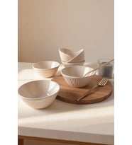 Keramika Krem Hitit Line Kase 14 Cm 6 Adet 030