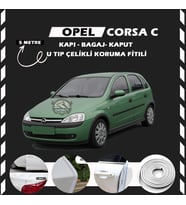 Opel Corsa C Oto Araç Kapı Koruma Fitili 5metre Parlak Beyaz Renk
