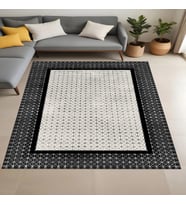 Rovigo Home Dijital Baskı Yıkanabilir Kaymaz Taban Salon Halısı Ve Yolluk RVG0912-FNL129 (Siyah)