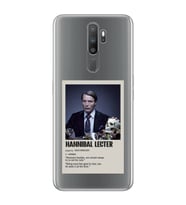 Oppo A5 2020 / A9 2020 Uyumlu Hannibal Lecter Minimalist Poster Desenli Şeffaf Telefon Kılıfı