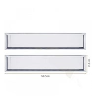 Paslanmaz Krom Metal Plakalık 52.7cm X 11.5cm 2 Adet