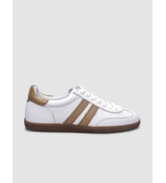%100 Hakiki Deri Beyaz Bağcıklı Kadın Sneaker