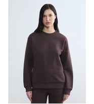 LCW EVERYDAY Kahverengi Bisiklet Yaka Kadın Kalın Sweatshirt