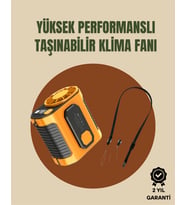 Taşınabilir Usb Şarjlı Turbo Fan – 3 Modlu Soğutma, Hafif & Kompakt - Lisinya