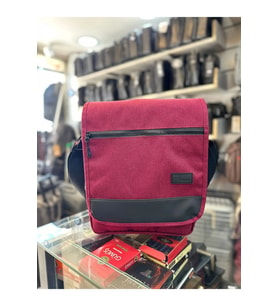 Bagslab Su Geçirmez Keten Kumaş El Ve Omuz Çantası-1041 (Bordo)