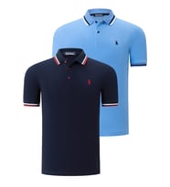 İKİLİ SET T8594 DEWBERRY ERKEK T-SHIRT-LACİVERT-AÇIK MAVİ (Karışık)